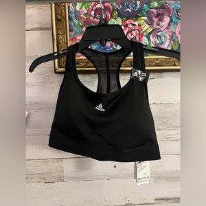 NWT black adidas sports bra